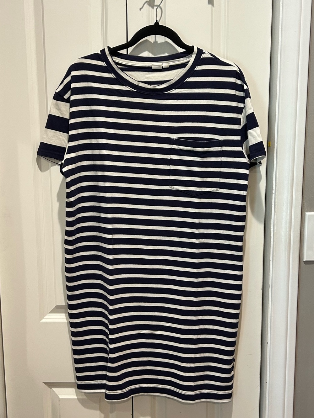 GAP Navy and White Striped Tee Dress 100% cotton